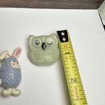 Avon Signed Owl Bird & Easter Bunny With Egg Plastic Brooch Pin Lot Of 2 Photo 5