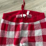Merry Bright Christmas Buffalo Plaid Cozy Fluffy Lounge Pants Joggers Size 1X Red Photo 2
