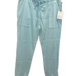 Bella Dahl Womens Elastic Waist Drawstring Cropped Jogger Pants Aqua Large NWT Photo 1