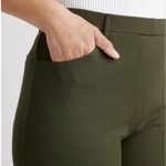 Quince Ultra Stretch Ponte Straight Leg Pants in Deep Olive Size Large Photo 1