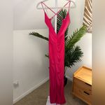 Katie May Revolve  Pixie Plunge Neck Twist Front Gown‎ In Pink Peacock small Photo 2