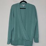 Athleta  Purana V Neck Wrap Sweatshirt L Seafoam Photo 1