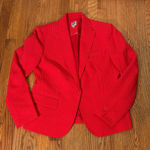 Anne Klein Single Button Red Pinstripe Blazer size 10 Photo 0