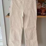 Self Esteem Ecru Ivory Front Pocket Corduroy Straight Leg Flare Pants Size Large Photo 3