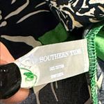 Southern Tide  women’s size small green blue floral blouse ruffle neck summertime Photo 8