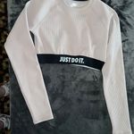 Nike JDI Rib Crop Top in Pumice Photo 6