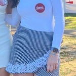 J.Marie Gingham Embroidered Mini Skirt Size M Photo 2