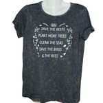 Save The Reefs Plant More Tree Mineral Wash Graphic Short Sleeve Tee Shirt S/M Photo 0