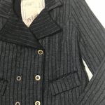 Johnny Was Pete & Greta Jacket Blazer size M Gray Stripe Wool Blend  Double Breas Photo 6