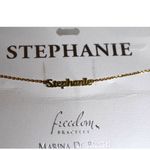 Marina De Buchi NIP  Freedom Personlized Luxe Name Stephanie Gold Tone Bracelet Photo 1