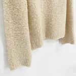 COS  Fuzzy Crew Neck Sweater Wide Sleeve Side Slit Ivory Women's S Photo 2