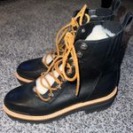 Marc Fisher Izzie Genuine Shearling Lace Up Boots Photo 1
