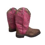 Justin Boots Justin Gypsy Women’s Pink Leather Embrodiered Cowgirl Cowboy Western Boots Sz 10 Photo 0