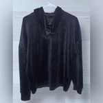 Bebe  SPORT Women’s Athleisure Velour Casual Pullover Rhinestoned Hoodie Photo 2