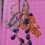 Charming Charlie  Elegant Multi-strand Gold Necklace multicolor + earrings set Photo 5