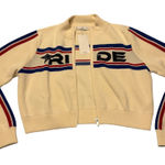 Mango Cream and Blue Striped Cardigan Cropped - Size M new Photo 0