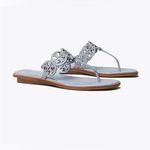 Tory Burch NIB  Tiny Miller Leather Medallion Sandals In Cloud Blue $248 MSRP Photo 1