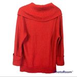 Verve Ami  Red Glitter Long Sleeve Oversized Cowl Neck Sweater Size L Photo 1