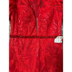 Mac Duggal  EMBELLISHED PUFF SLEEVE PLUNGE NECK TRUMPET GOWN 12421- SIZE 10 Photo 4