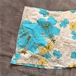 Suzy Shier Y2K Tropical Floral Mini skirt in Blue and Yellow Photo 3