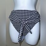 Montce Paula Tie Up Blue White‎ Gingham Bikini Bottom NWT Size XS HTF Photo 2