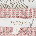 Hayden  Waffle Knit V neck Pullover Knit Sweater Top short sleeve Size 2XL Photo 3