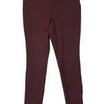 Versona Burgundy Red Moto Zip Pocket Skinny Leg Jeans 4 Photo 0