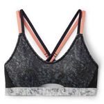 Brooks  Black and Gray Marble Print Women's Sports Bra Photo 0