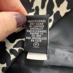 Tibi  Animal Print Leather‎ Panel Dress Black Cream Size US 2 Photo 11