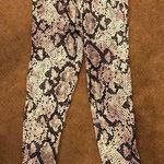 Chaser  Black & White Python-like Design Pants Photo 0