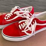 Vans Red Classic Sneakers with Canvas Upper and Rubber Sole Photo 0
