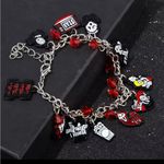 Horror Charm Bracelet with Red and Black Accents Photo 2
