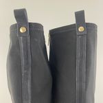 Michael Kors Black Leather Gold Hardware Buckle Arley Knee High Riding Boots Photo 8