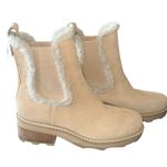 Calvin Klein NEW Anissa Lug Sole Block Heel Cozy Faux Fur Chelsea Winter Boot Photo 9