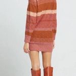 l*space L* Jetsetter Sweater Dress Serape Stripe Chunky knit long sleeve turtleneck Photo 4