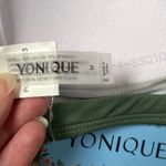 YONIQUE Olive Green Halter Bikini Top Size M Sewn In Pads Swimsuit Top Size M Photo 3