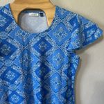 Cabana Life Dress Flutter Sleeve Pockets Sun Protection Blue White Size Medium Photo 1