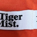 Tiger Mist Orange Knit Body Graphic Print Straight pencil Mini Skirt Size XS Photo 4