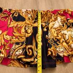 Y2K Baroque Print Off Shoulder Crop Top Boho Renaissance Style S/Chico USA Made Pink Photo 4