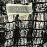 Pleione Black White Gingham Sweetheart Smocked Peplum Crop Top Extra Small Photo 9