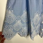 Calypso St. Barth  blue seashell eyelet pajama set tank shorts women’s size small Photo 2