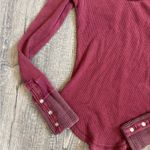 Free People  Sunnie Valley Cuff Thermal- Maroon- Size XS Photo 6