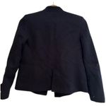 ZARA Navy Blue Double Breasted Blazer Jacket Pea Coat Gold Trim Work Size XS Photo 2