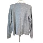 Loft Wool Blend Gray Tie Bottom Mock Neck Sweater Size Small Photo 1