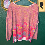Natural Life Large y2k Pink Fuzzy Knit Pullover Sweater Soft Stretch Cozy Photo 0