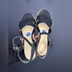 Tommy Hilfiger  Black Wedge Sandals with Jute Espadrille Platform, Size 6.5 Photo 4