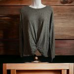 Hippie Rose  Twist Front Gray Top Sz XL Photo 1