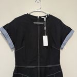 Derek Lam 10 Crosby NWT Black Short Sleeve Stretch Denim Dress Size 6 Photo 5