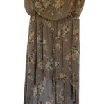 American Rag purple floral strapless high low midi dress casual women's size M Photo 0