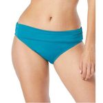 Coco reef  Impulse High-Waist Bikini Bottoms Roll Down Ruched Teal Blue 2XL Photo 0